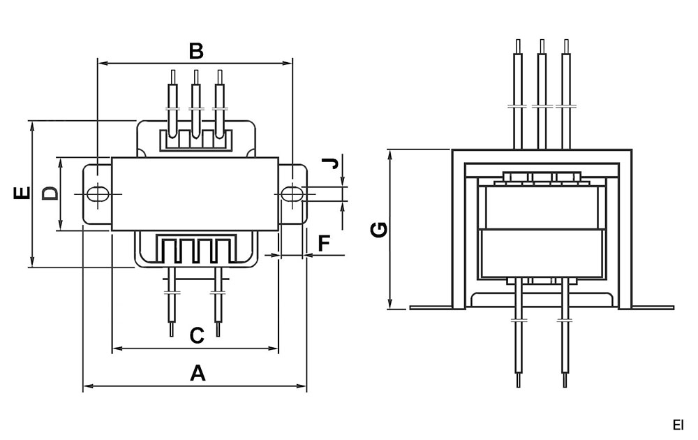 EI48*30 220v to 12V 12W