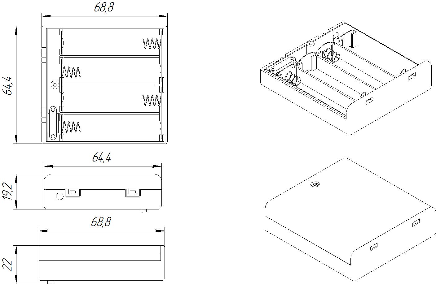 BH341-1 AA 4x1 закрытый