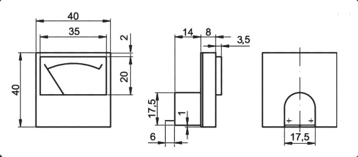 Амперметр   30А    (40х40)