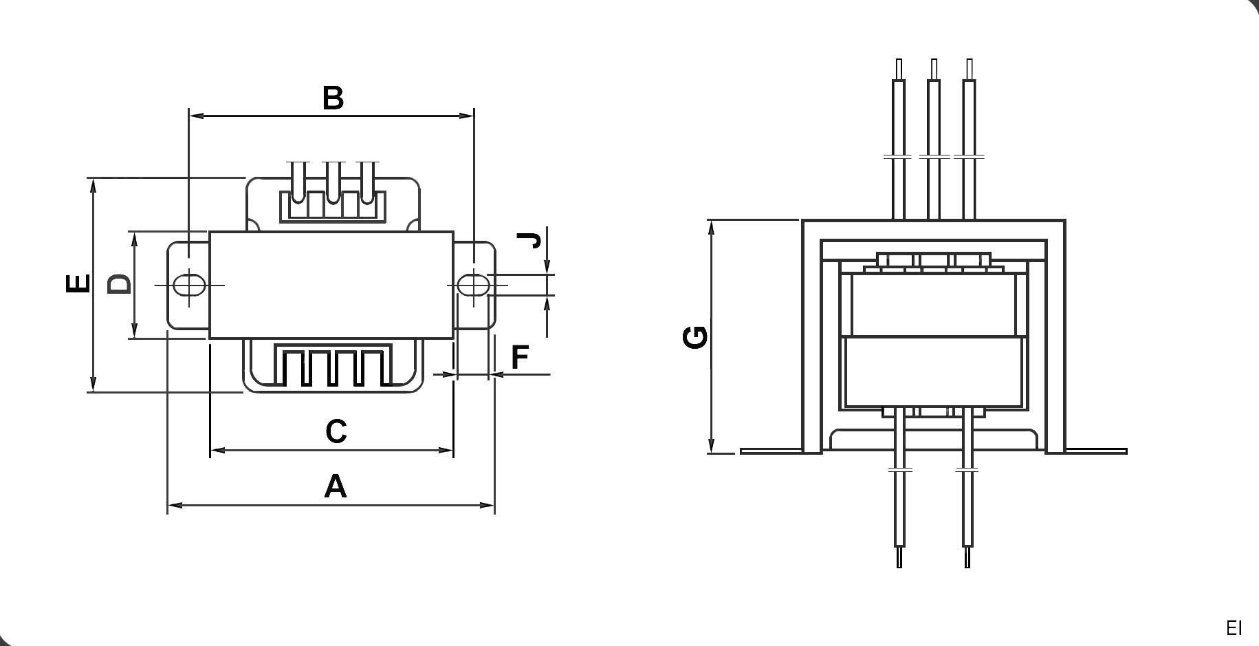 EI48*20 220v to 9V 7.7W