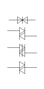 Условное графическое изображение симметричных динисторов 